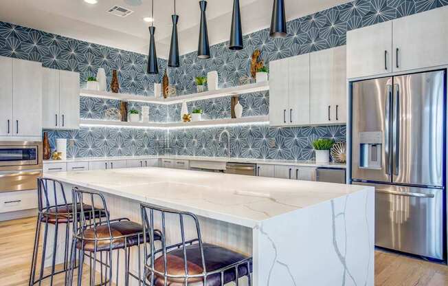 Modern Resident Clubhouse with Kitchen