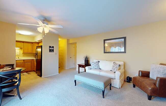 living room at Village Royale Apartments