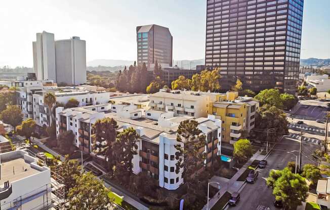 City view from bird eye view  at Westwood Riviera Apartments, Los Angeles, CA, 90024