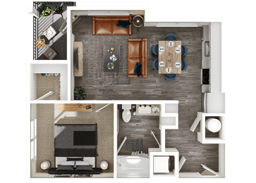 1 bed, 1 bath, 713 sqft, $1,770