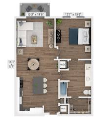 1 bed, 1 bath, 852 sqft, $1,825