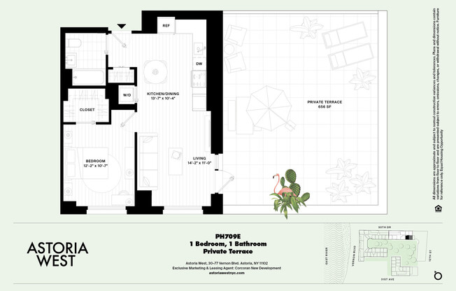 1 bed, 1 bath, $4,073, Unit PH709E