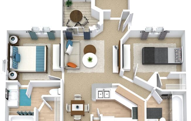 2 beds, 2 baths, 1,050 sqft, $1,700, Unit 223