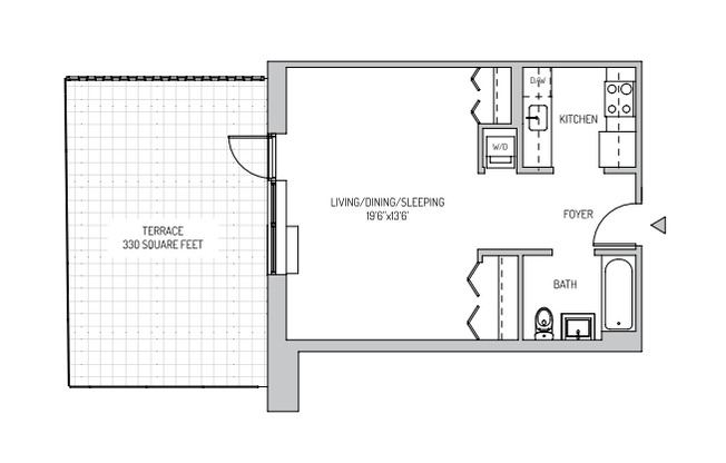 Studio, 1 bath, 479 sqft, $3,218, Unit 3R