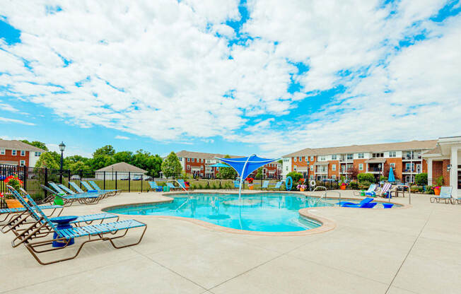 the swimming pool at our apartments