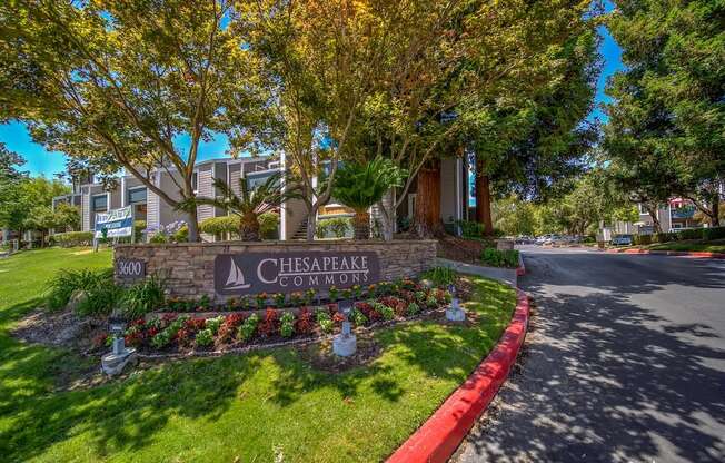 Welcoming Property Signage at Chesapeake Commons Apartments, California, 95670
