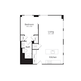 1 bed, 1 bath, 804 sqft, $1,783