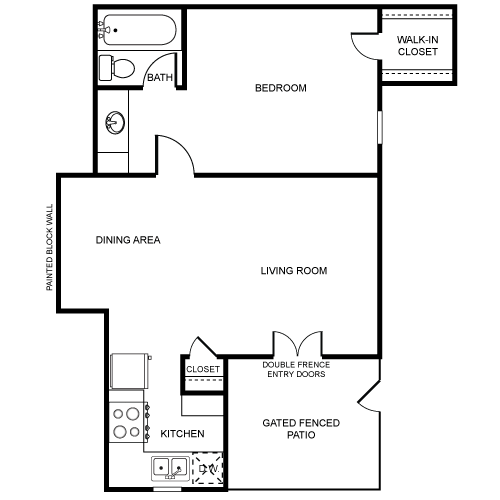 1 bed, 1 bath, 725 sqft, $1,975, Unit 78