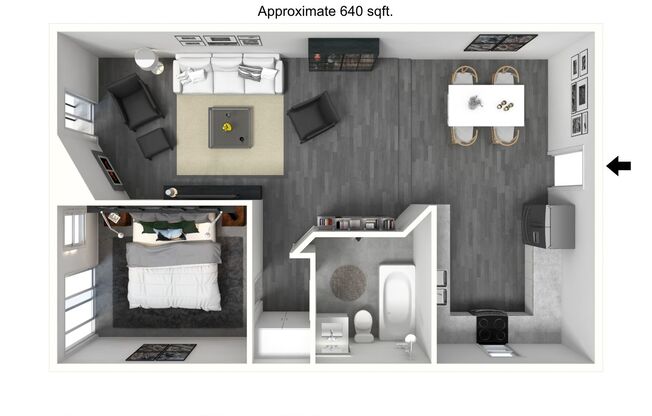 1 bed, 1 bath, 800 sqft, $2,248, Unit 303