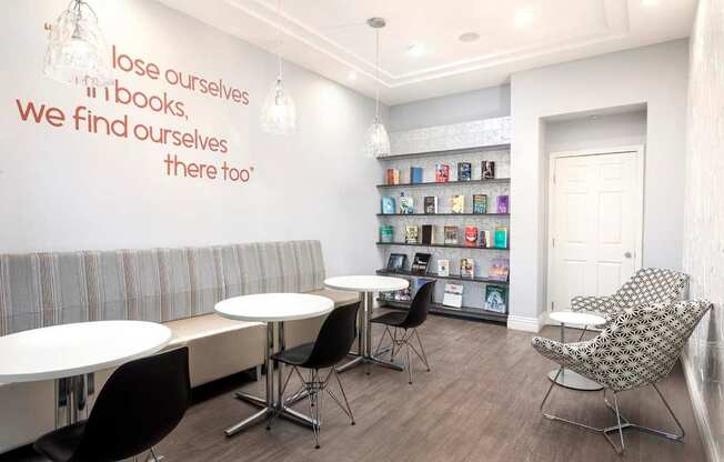 Reading Book at Towers at Costa Verde Apartments, San Diego, California