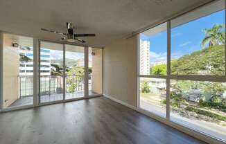 Punahou Heights Living Room with Picture Window Skyline Views
