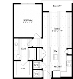 1 bed, 1 bath, 741 sqft, $1,650