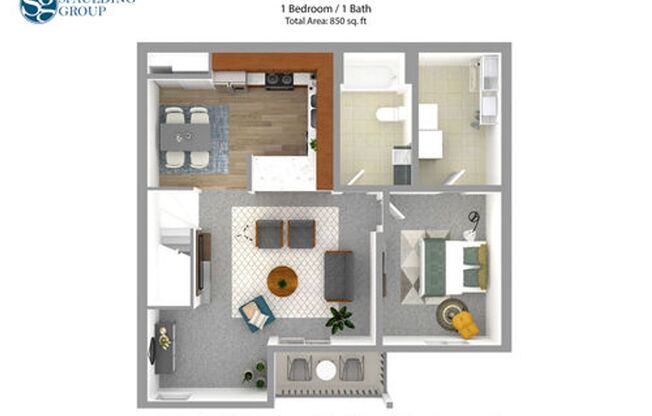 1 bed, 1 bath, 850 sqft, $1,190, Unit 721