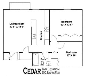 2 beds, 1 bath, 900 sqft, $1,585