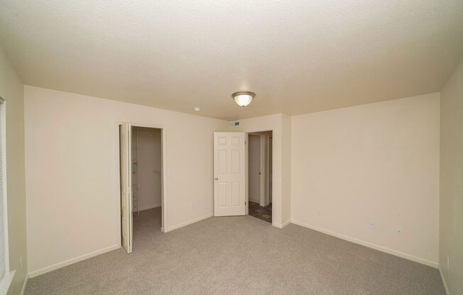 large bedroom with walk-in closet