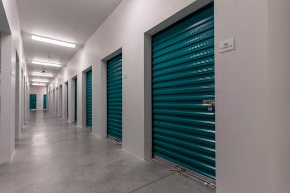Hallway with Storage Spaces at The Whit Apartments, Indianapolis, IN