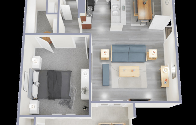 1 bed, 1 bath, 715 sqft, $745