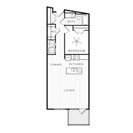 1 bed, 1 bath, 820 sqft, $1,565