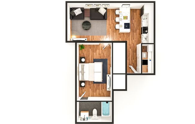 1 bed, 1 bath, 500 sqft, $1,399, Unit 205