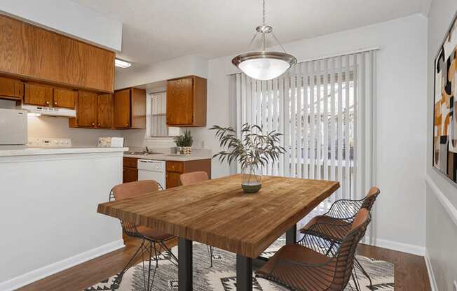 dining area in apartment home