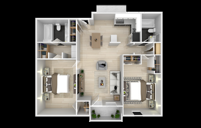 2 beds, 2 baths, 973 sqft, $1,135, Unit 16