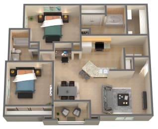 2 beds, 2 baths, 1,128 sqft, $1,499