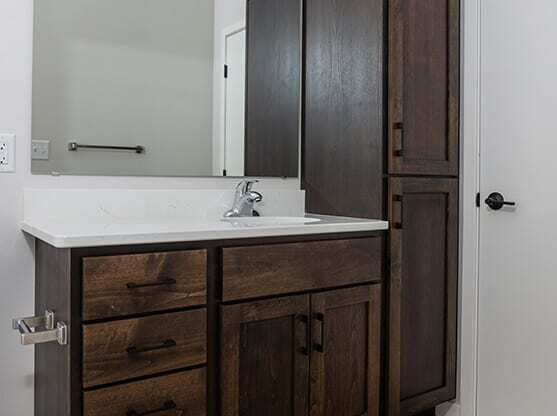 Renovated Bathrooms With Quartz Counters at Mercantile on Broadway, Fargo, North Dakota, 58102