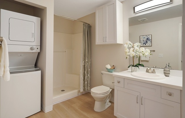 Bathroom with In-Unit Washer/Dryer