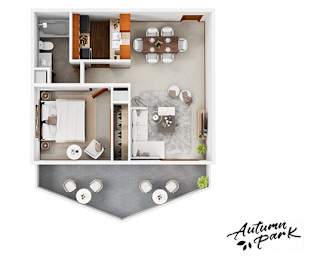 1 bed, 1 bath, 572 sqft, $701