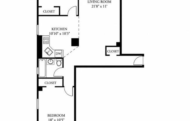 2 beds, 1 bath, 1,000 sqft, $6,500, Unit 4C