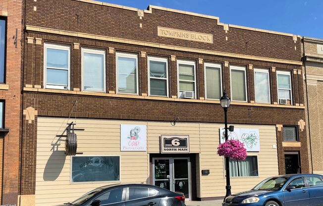 6 North Main Street - Downtown apartments on second floor above commercial spaces.