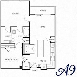 1 bed, 1 bath, 892 sqft, $1,350