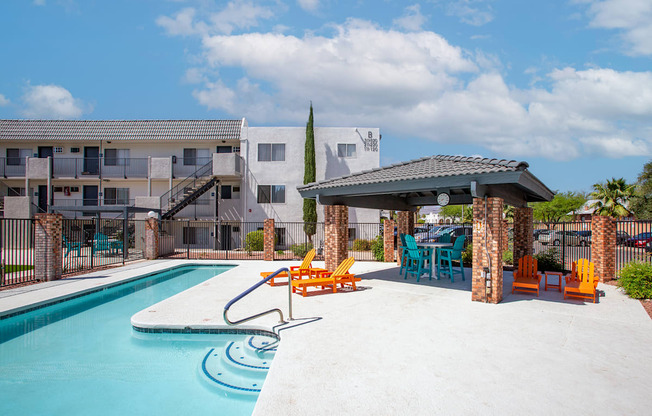 Pool Area with Lounge Seating at The Link at 4th Ave Apartments