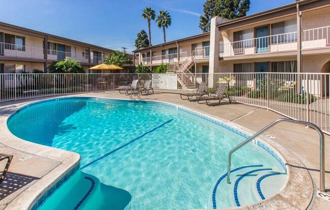 our apartments showcase a swimming pool