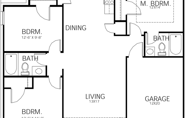 3 beds, 2 baths, $1,295, Unit 17023 Loring Ln