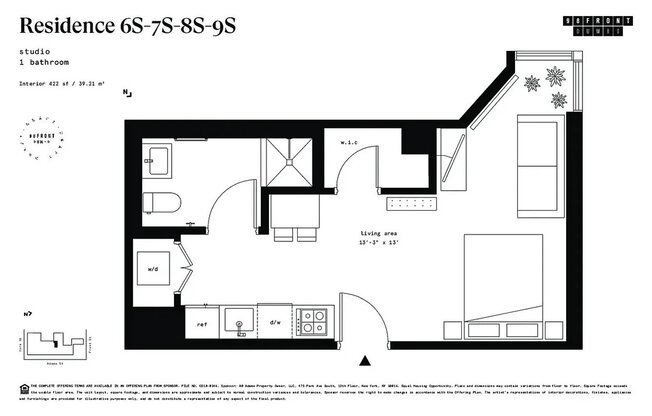 Studio, 1 bath, $3,650, Unit 8S