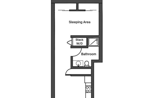 Studio, 1 bath, 500 sqft, $995, Unit 29