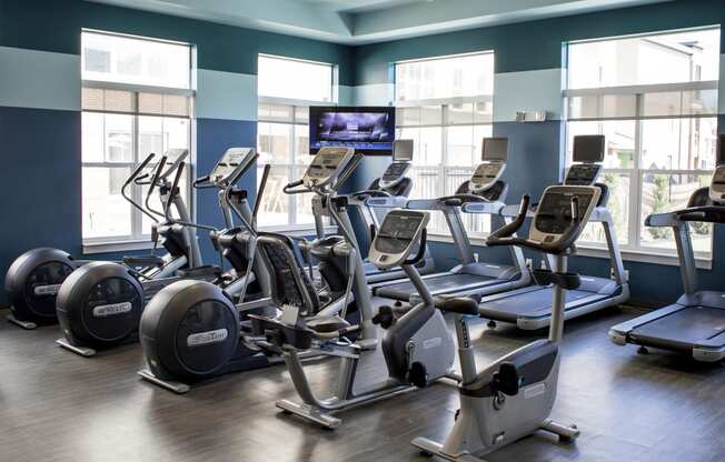 Austin Park Apartments Fitness Center Cardio and Free Weights, Gym Amenity