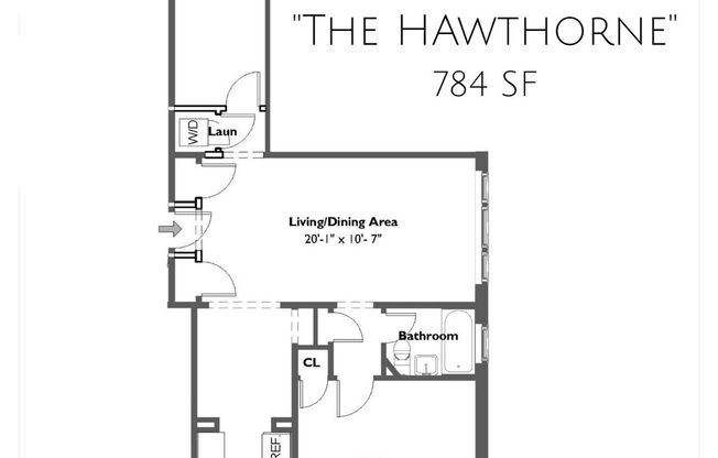 1 bed, 1 bath, 784 sqft, $2,500, Unit #5