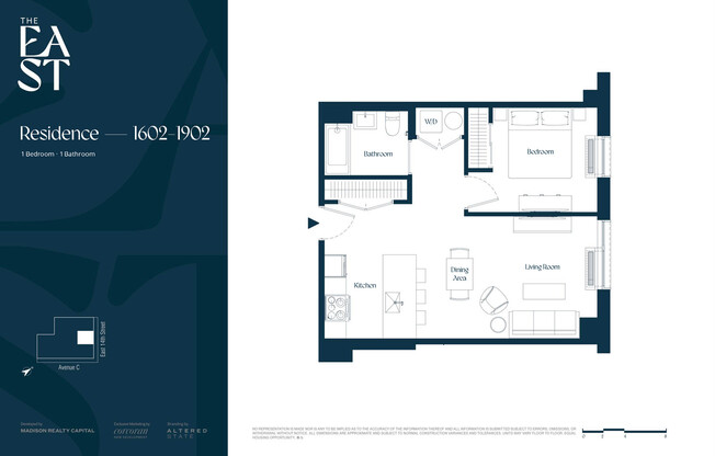 1 bed, 1 bath, $5,870, Unit 1902