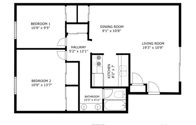 2 beds, 1 bath, 970 sqft, $1,325, Unit 37 PR
