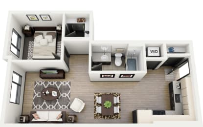 1 bed, 1 bath, 658 sqft, $2,403