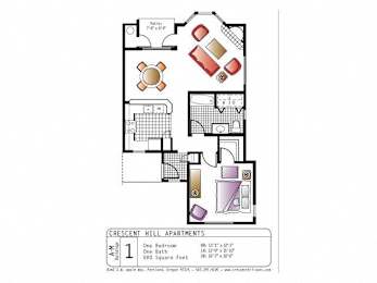 1 bed, 1 bath, 812 sqft, $1,620