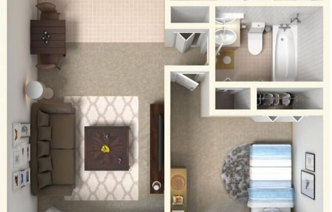 Studio, 1 bath, 288 sqft, $899, Unit 0805