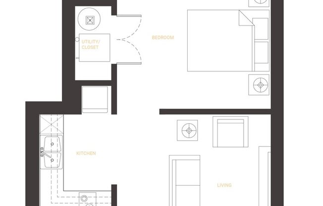1 bed, 1 bath, 550 sqft, $1,225, Unit #111