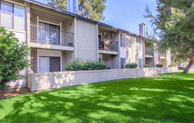 a large lawn in front of a house