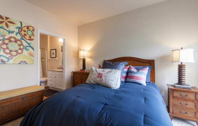This is a photo of the second bedroom in the 2 bedroom, 2 bath Islander floor plan at Nantucket Apartments in Loveland, OH.