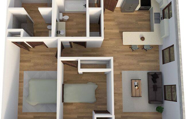 2 beds, 2 baths, 1,029 sqft, $1,650, Unit 301