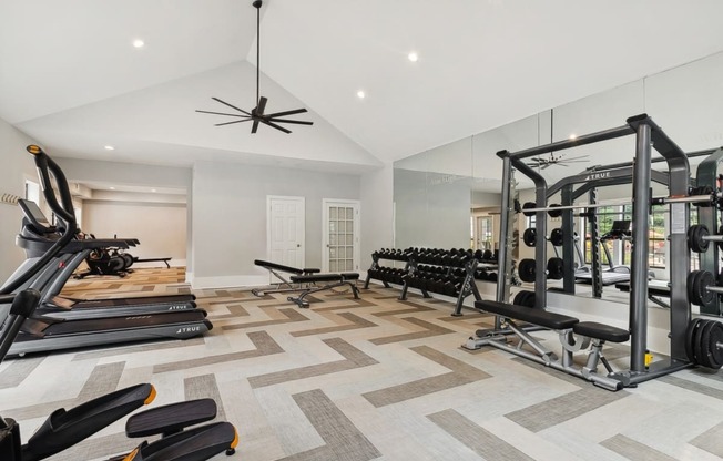 fitness center at The Berkshires at Vinings apartments