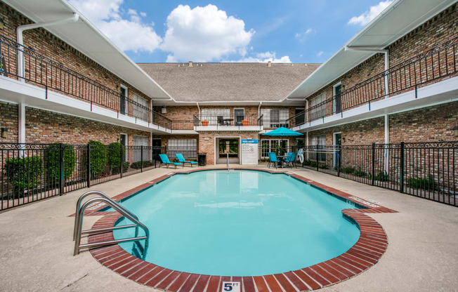 Pool View at Bellaire Oaks Apartments, Houston, TX